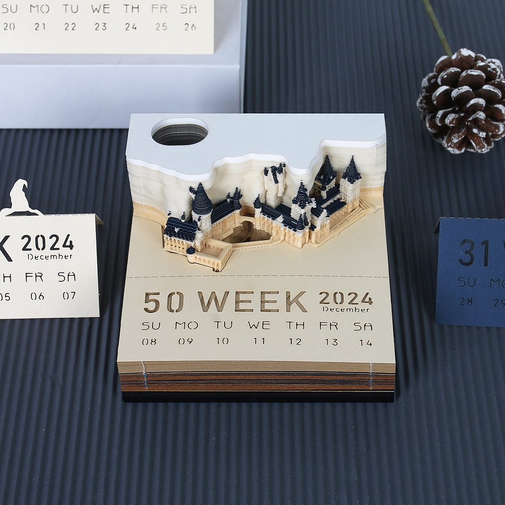 Omoshiroi 3D Notepad 2024 Calendar 3D Sticky Notes Advent Calendar