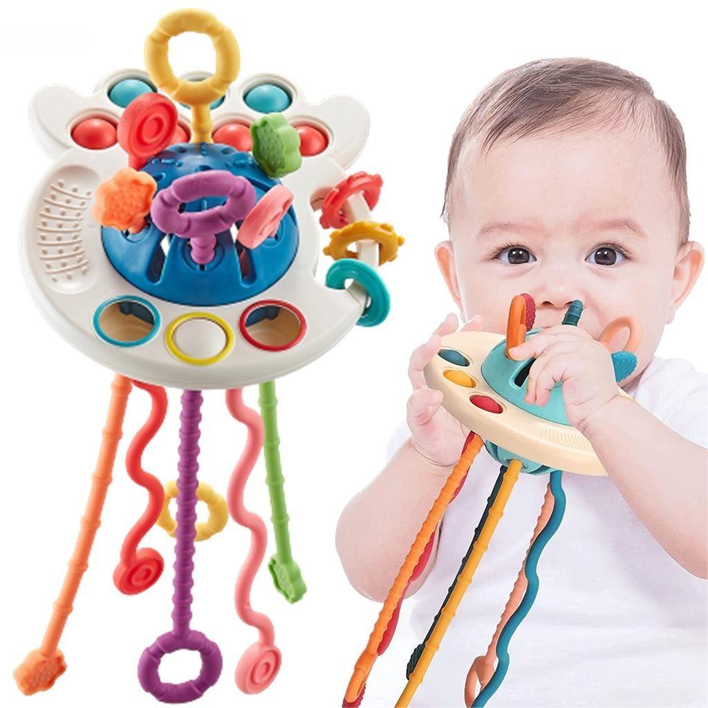 Sensory Development Baby Toy Pull Rope Finger Grab Training Early ...