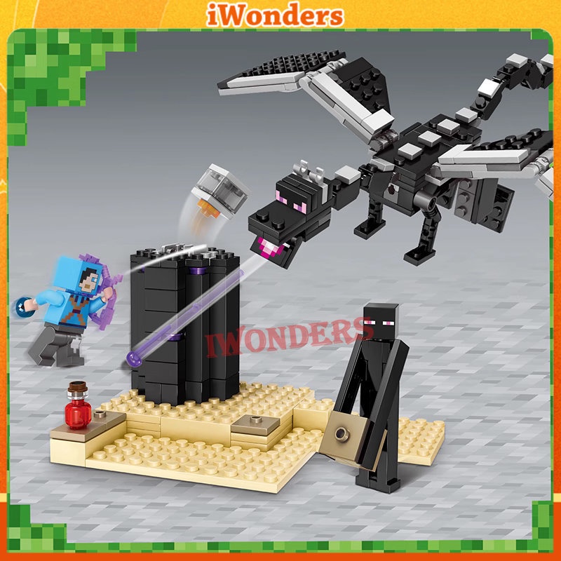 Ender Dragon The End Battle Minecraft 21151 Building Blocks Mystery ...