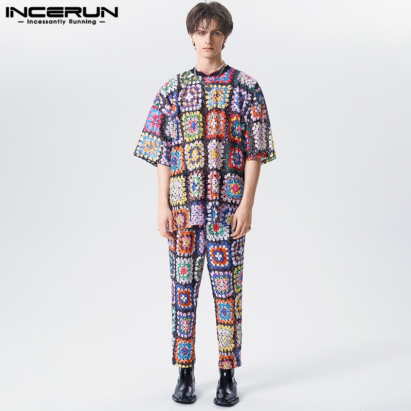 INCERUN 3/4 Sleeve Top+Pants Casual Set | Shopee Malaysia