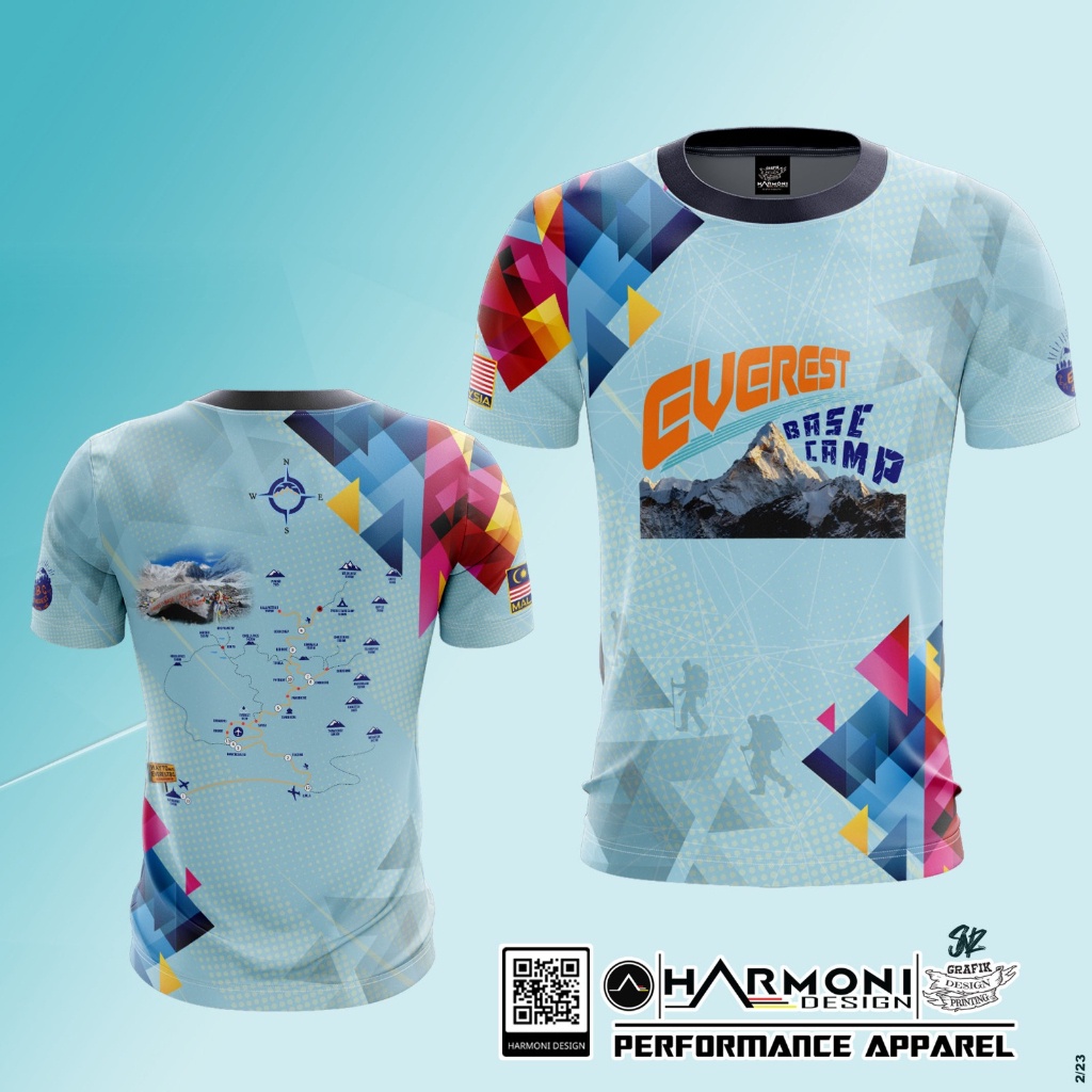 Baju Hiking Everest Base Camp EBC | Sublimation Jersey T-Shirt | Shopee ...