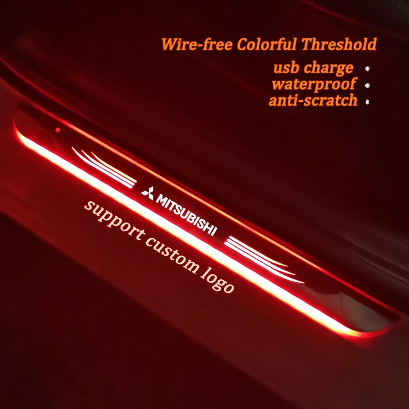 Colorful LED Car Treshold For Mitsubishi Lancer Attrage Triton ASX ...