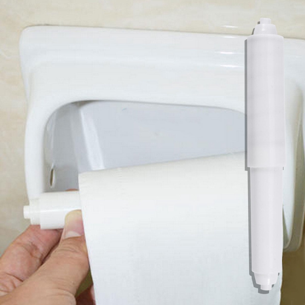 10Pcs Toilet Paper Roller FitAll Style PlasticSpring Loaded White