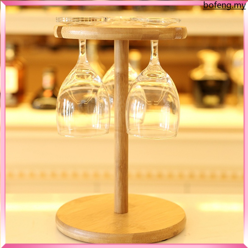 Wine Glass Holder Wooden Wine Bottle Glass Rack Hanging Cup Goblets