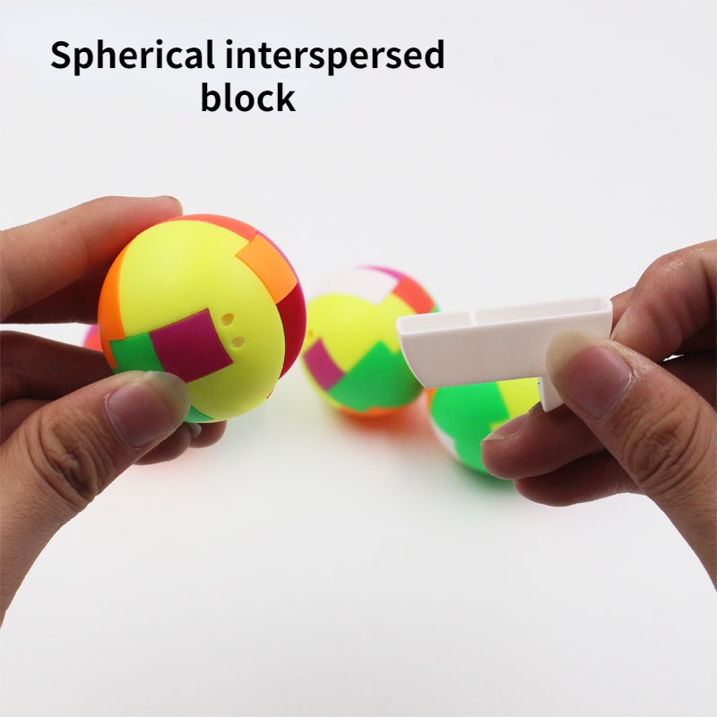 Plastic puzzle assembly ball presslock children's smart building block