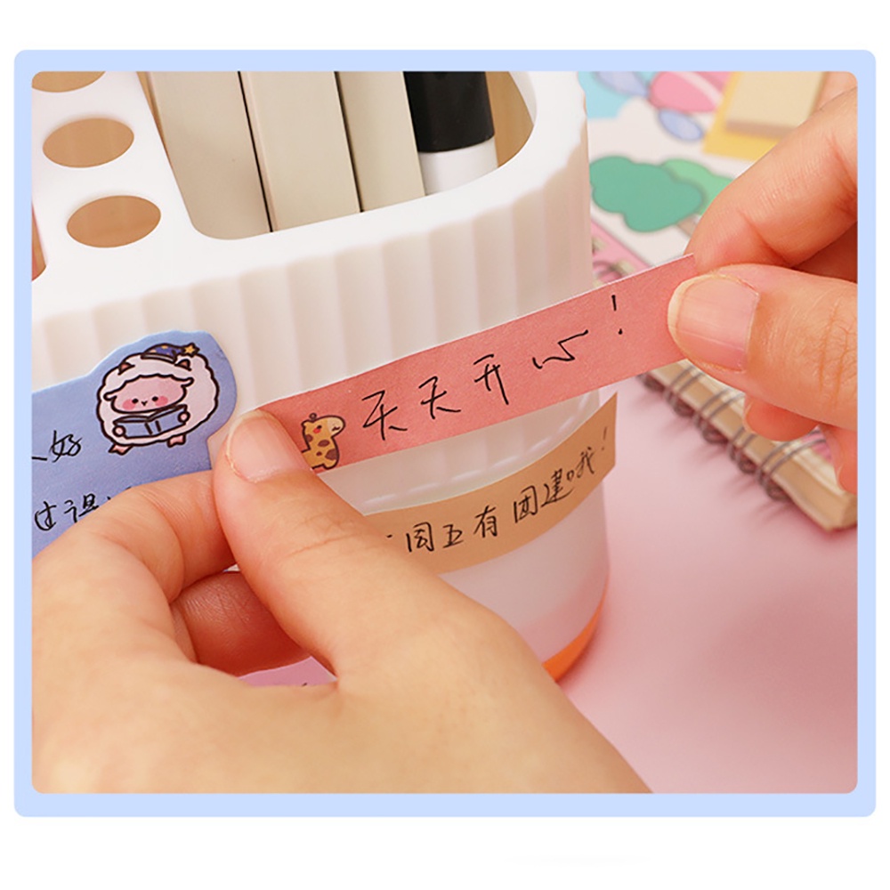 80 Sheets/Set Cartoon Animals Self-Adhesive Sticky Notes Memo Pad ...
