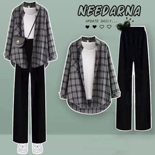 Women's Pant Suit Plaid Long-sleeved Fashion Jacket Casual, 48% OFF