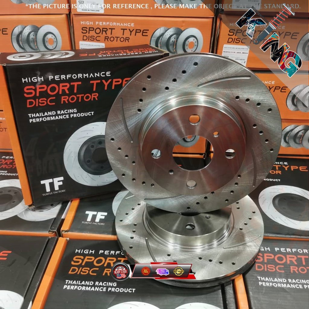 DISC ROTOR SPORT SLOTTED & DRILLED ORIGINAL TF THAILAND (FRONT & REAR ...