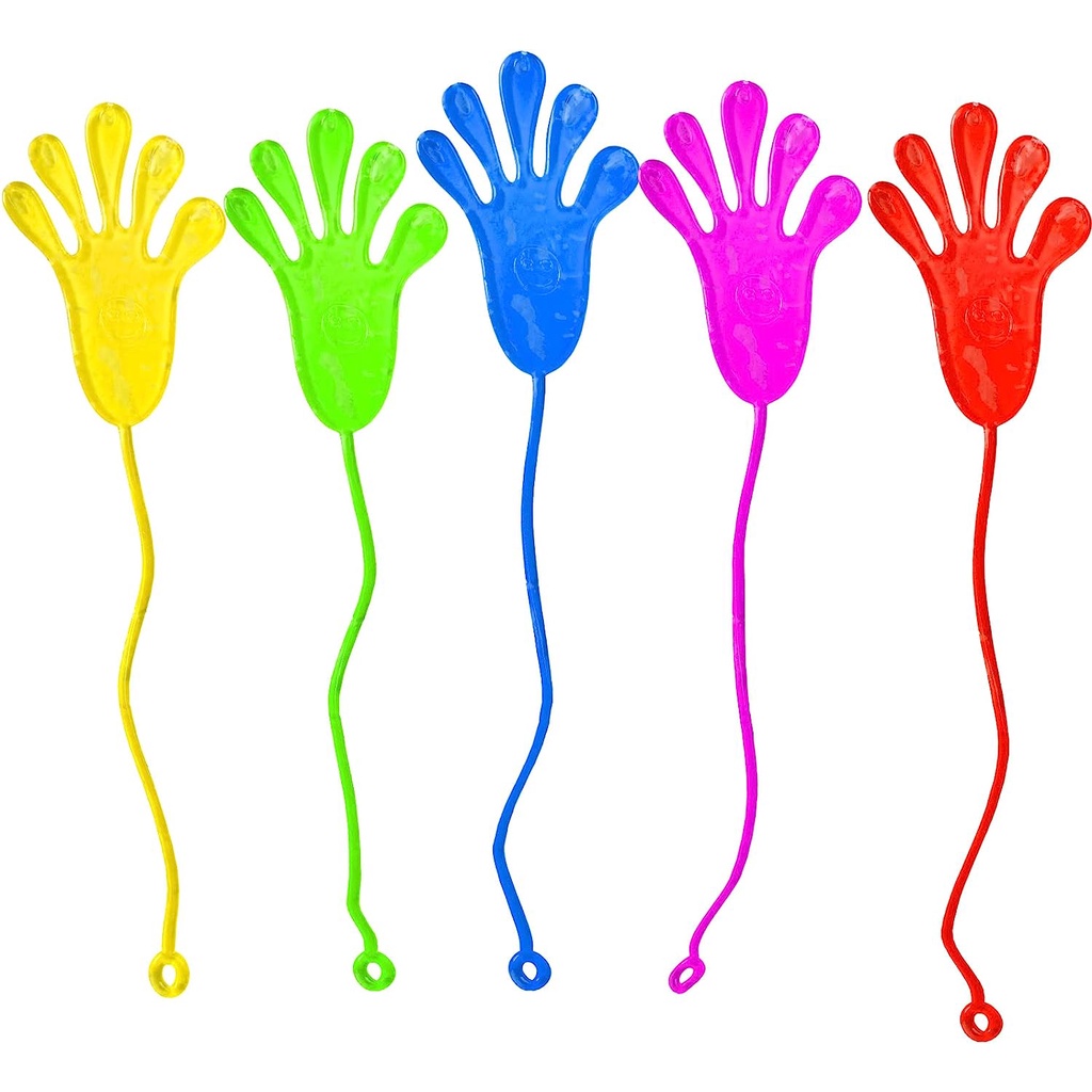10 Pack Slap Sticky Hands & Feet for Kids, Bulk Birthday Goodie Bag ...
