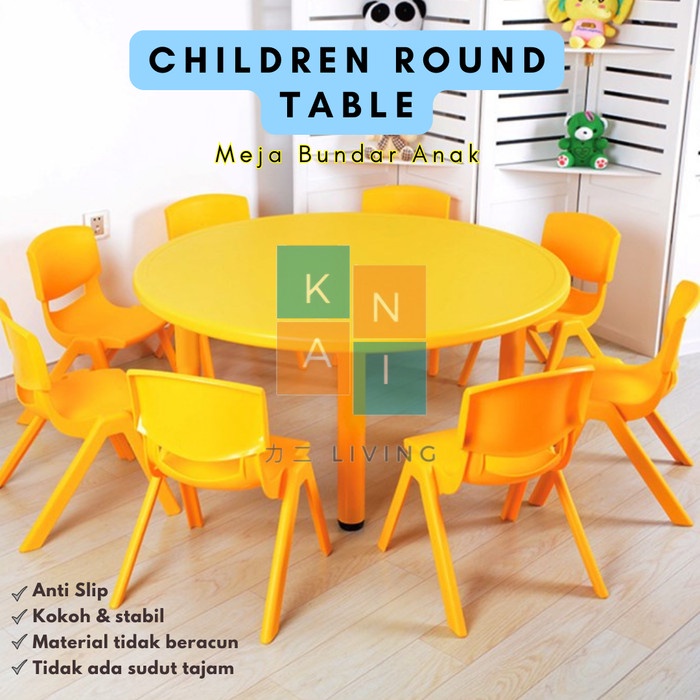 Round Study Table for Preschool Kindergarten School Children Play group ...