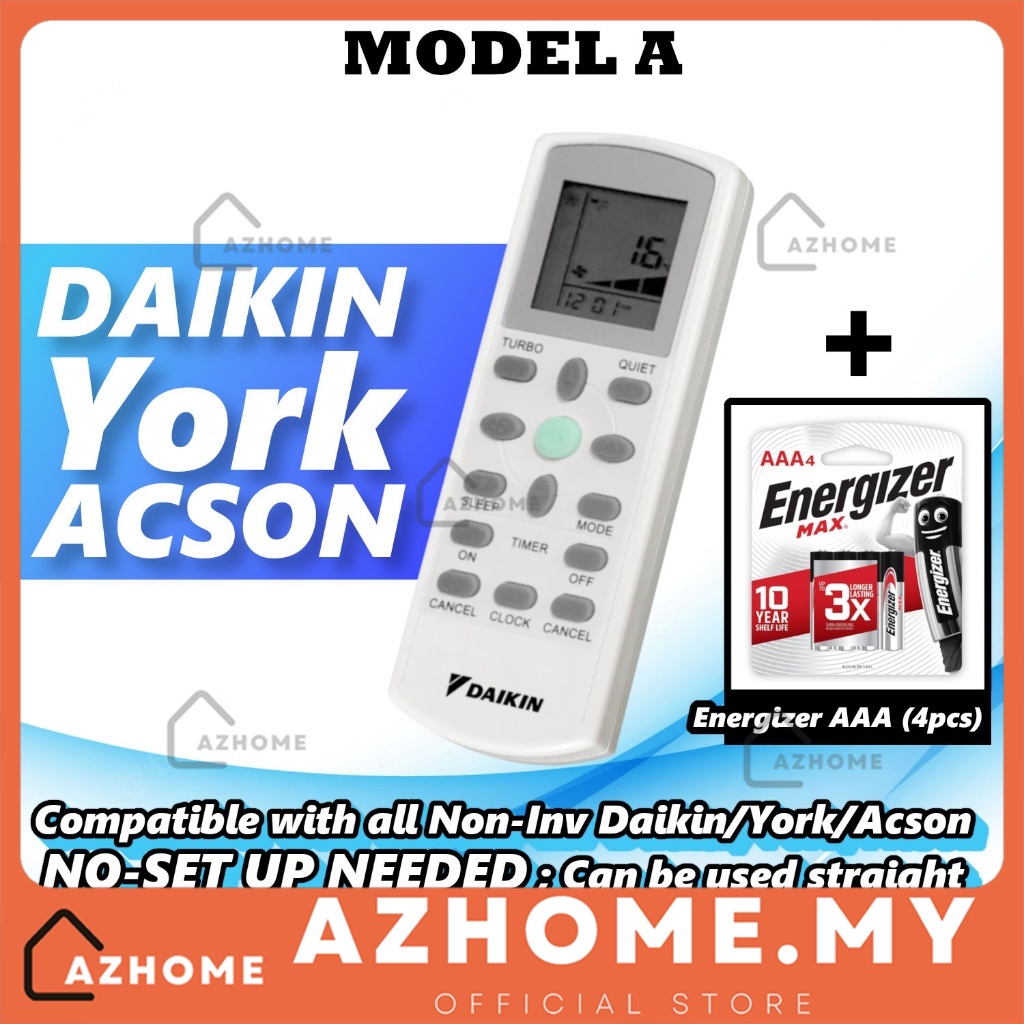 Daikin Replacement Air Cond York Air Conditioner Remote control DGS01 ECGS01 APGS02 AWM07G