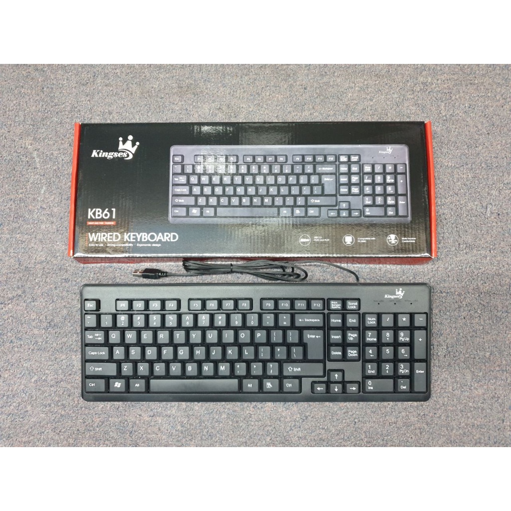 KINGSES USB KEYBOARD KB61 | Shopee Malaysia