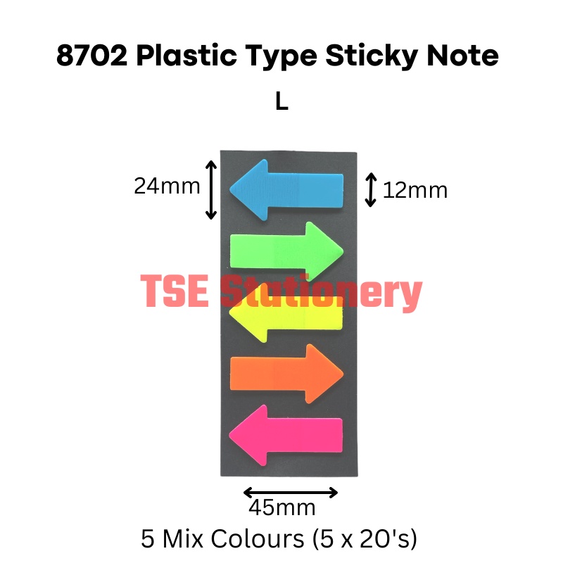 8702 Plastic Type Sticky Note Post it Pad Sticker Indexer Sticker ...