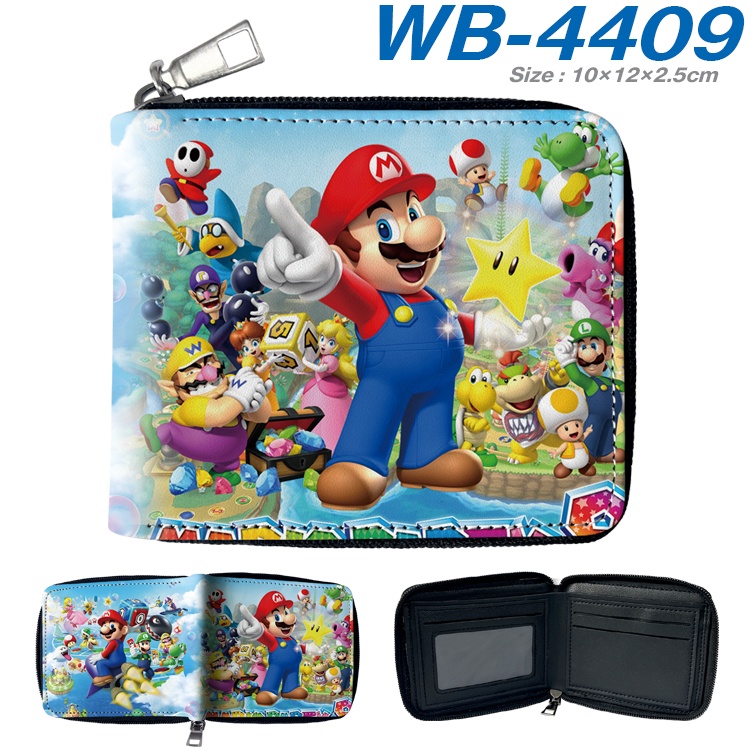 Super Mario Bros Game 3D Full Color Cartoon Student Short Casual Card ...