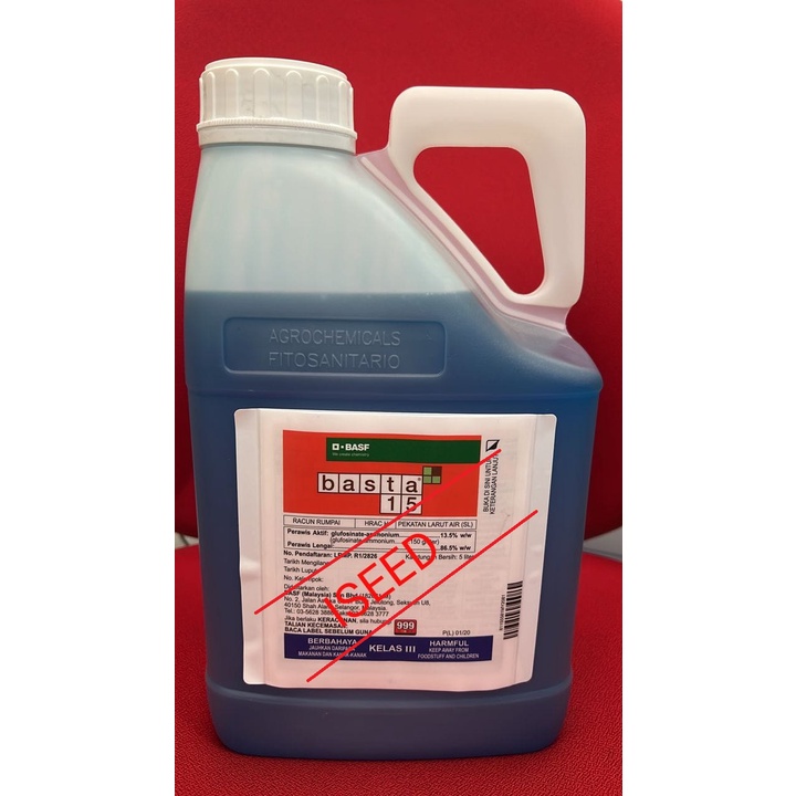 BASF BASTA 15 5L glufisinate ammonium 13.5% /Racun rumput degil /Racun ...