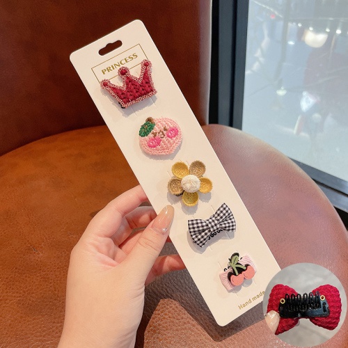 5pcs Set Korean Fashion Hair Clip Kids New Cute Hair Clip Bow Knot Baby