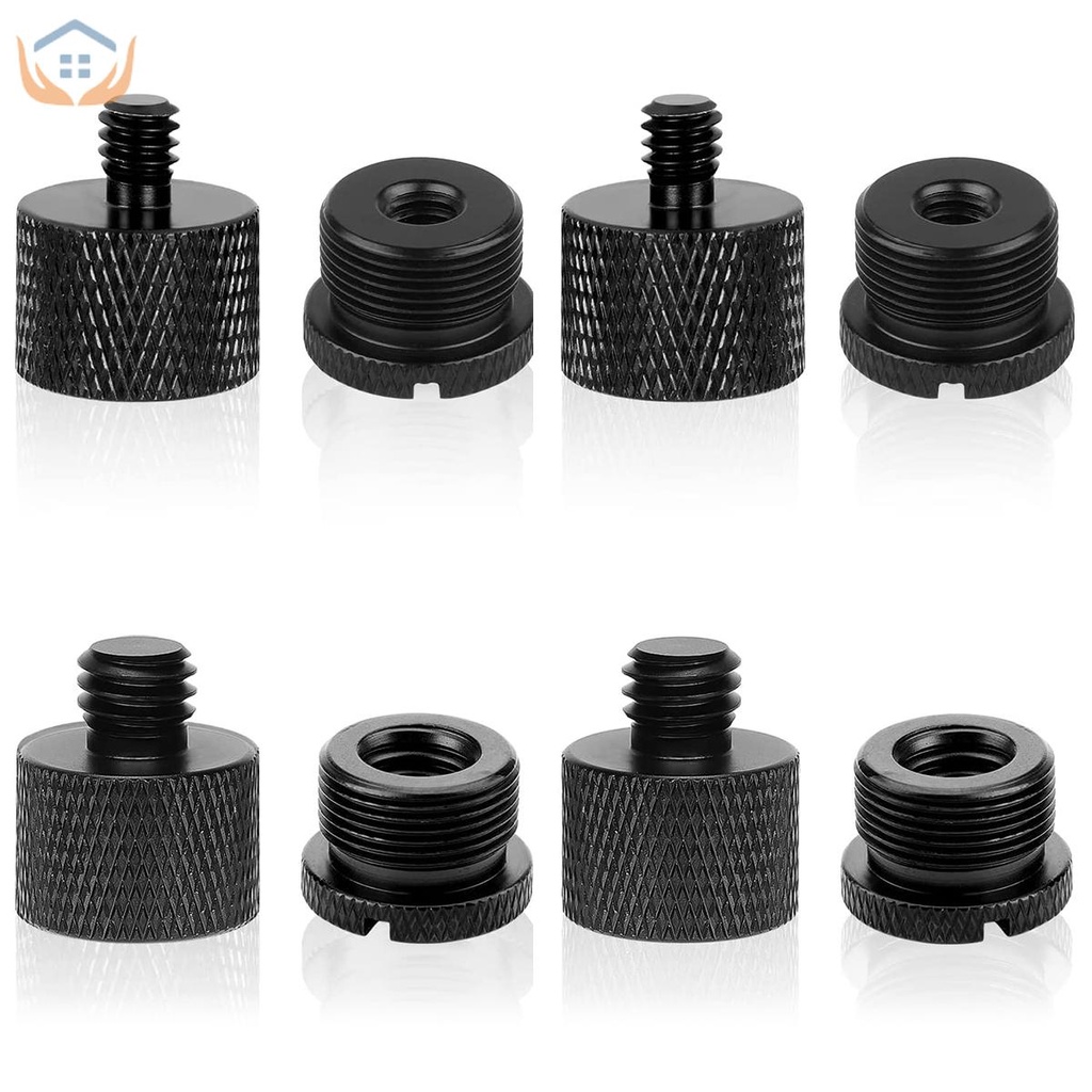 8Pcs Mic Thread Adapter Kit 5/8 to 3/8 Mic Screw Adapters 1/4 to 5/8 ...