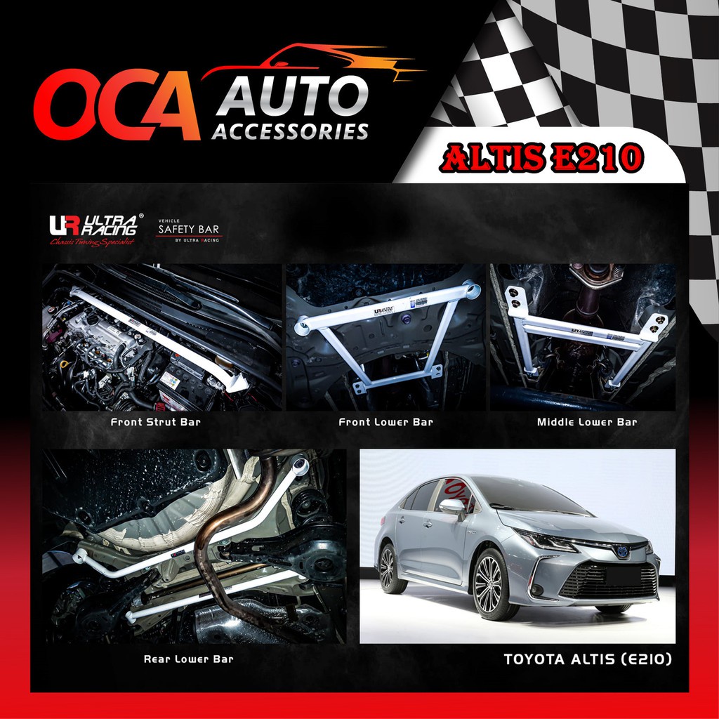 Toyota Corolla Altis E210 1.8 ( 1921 )Ultra Racing Bar Safety Bar