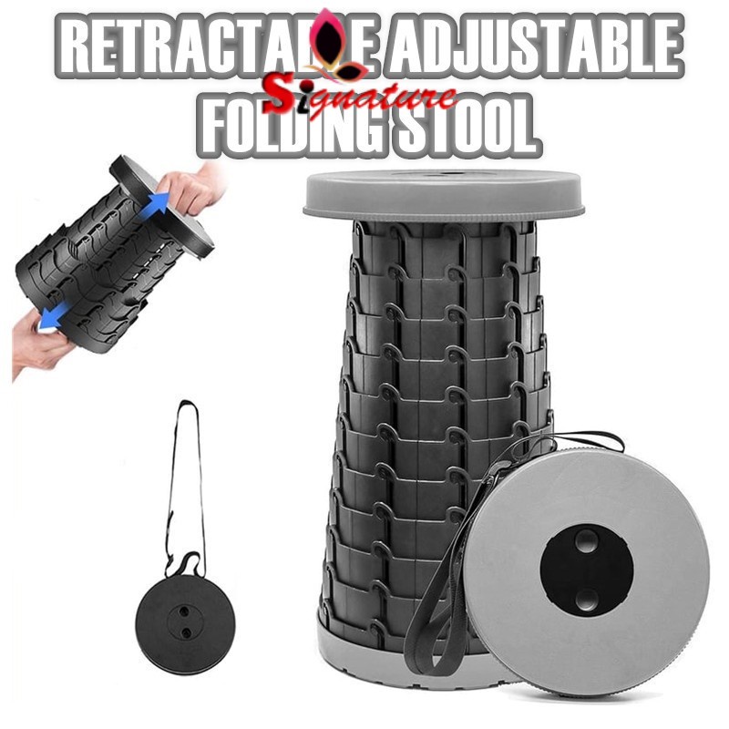Retractable Folding Adjustable Stool Telescopic Chair Extendable Seat ...