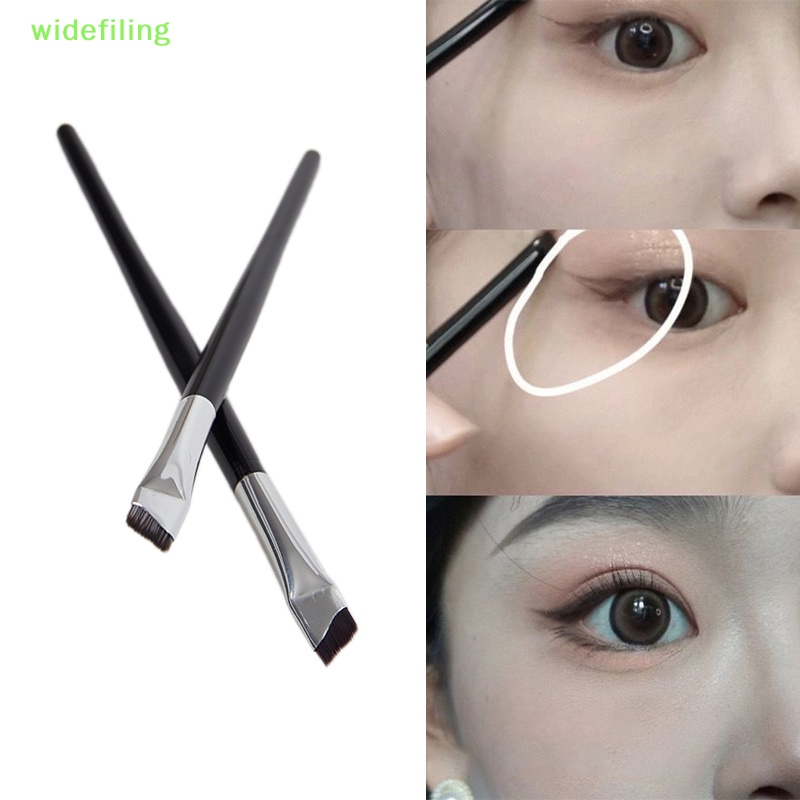 widefiling 1Pcs Blade Makeup Brushes Angled Thin Eyebrow Brush Flat
