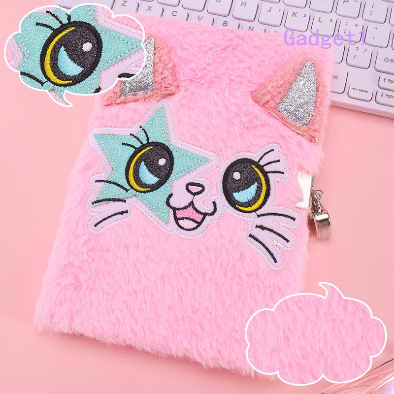 Cute Plush Unicorn Diary Notebook With Lock And Keys For Kids Girls ...
