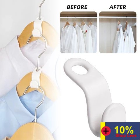 1pc Plastic Clothes Hanger Connector Hook, Save Space And Organize