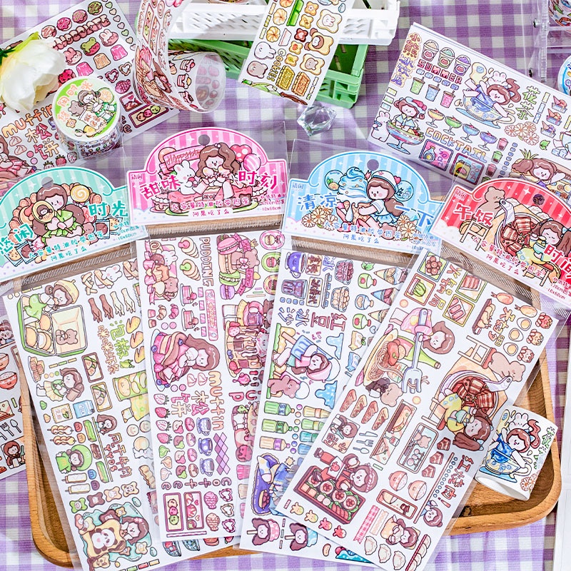 Separate Packaging Special Oil Washi Tape Have Aguo Eat Series Cartoon ...