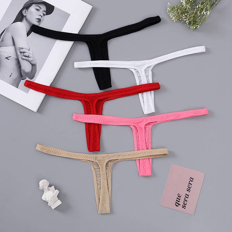 M159 Female Sexy Invisible Translucent Bikini T-back G-string Lingerie ...