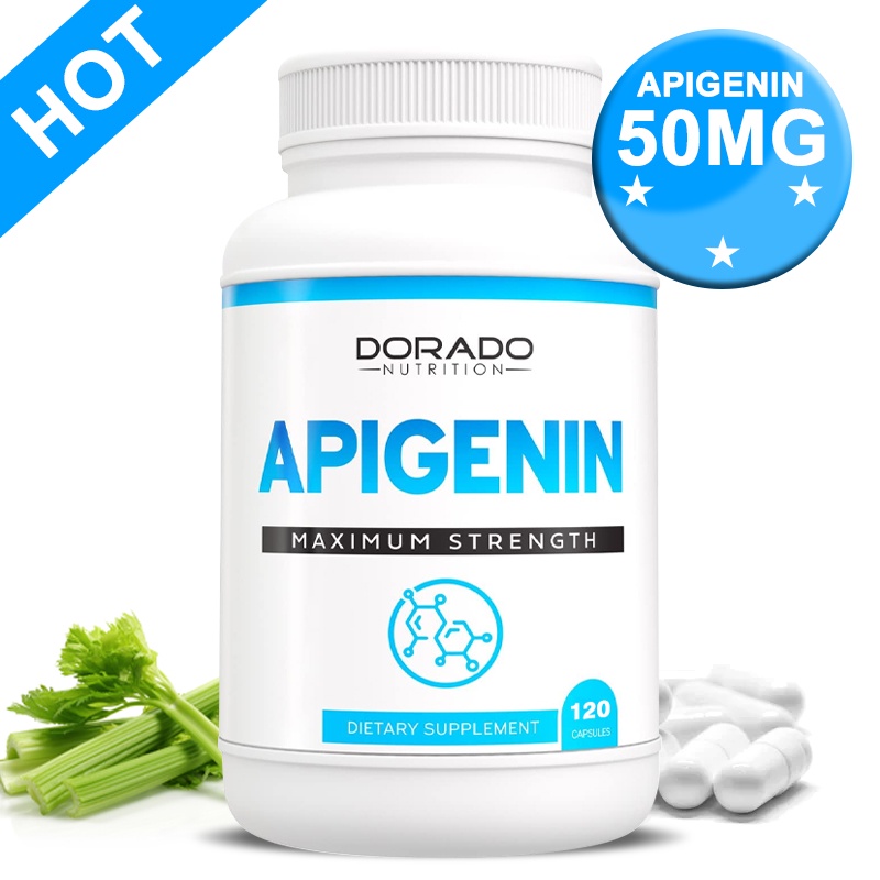 Apigenin Supplement 50mg Per Capsule (Potent Bioflavonoid Found in