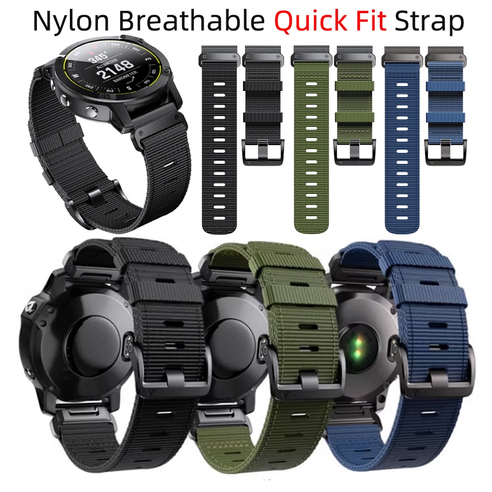 26mm 22mm Nylon Watchband Sports Breathable Bracelet Replace Band Quick ...