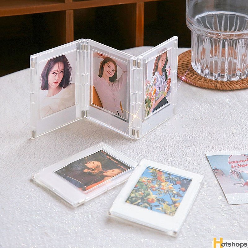 Clear Photo Frame 3inch PVC Idol Photocard Display Stand