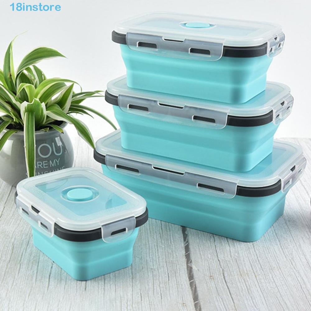 INSTORE Lunch Box 4 Sizes Collapsible Kitchen Supplies with Lids