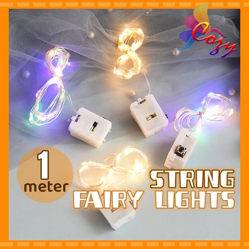 (1 METER) 3 Modes Mini LED Fairy String Lights 1 M Copper Wire Starry ...