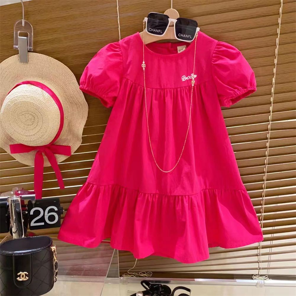 Original Children's Clothing Girls Puff Sleeve Dress Children Loose