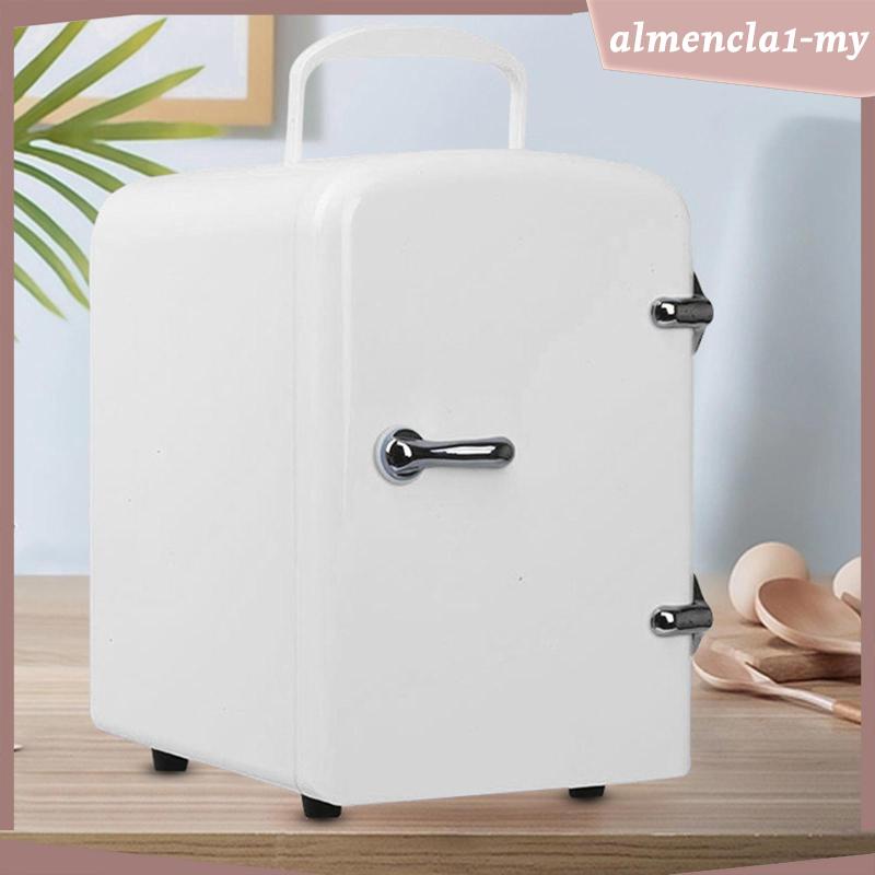 Almenclaabmy Mini Fridge 4 Liters Personal Refrigerator For Office Desk Beverage Skincare 5127