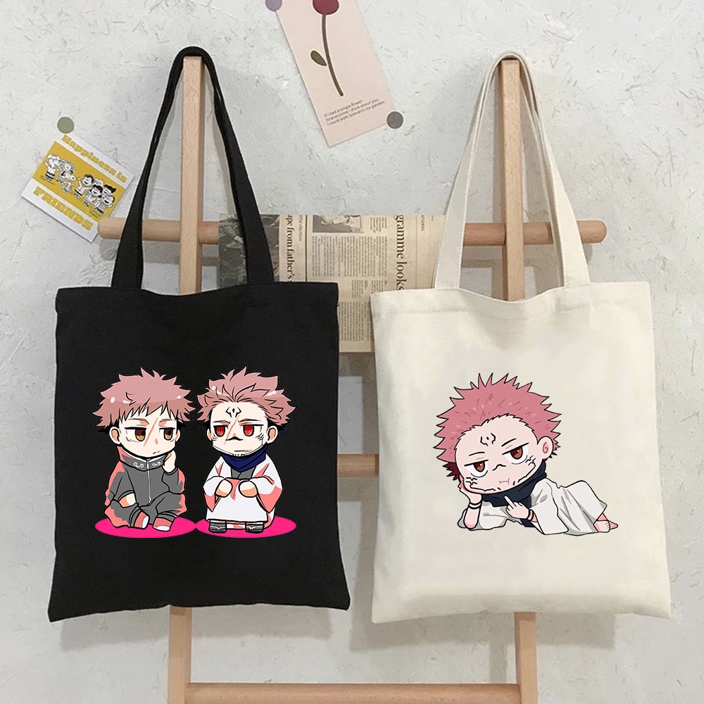 Jujutsu Kaisen Satoru Tote Bags Japan Anime Sukuna Handbags Canvas ...