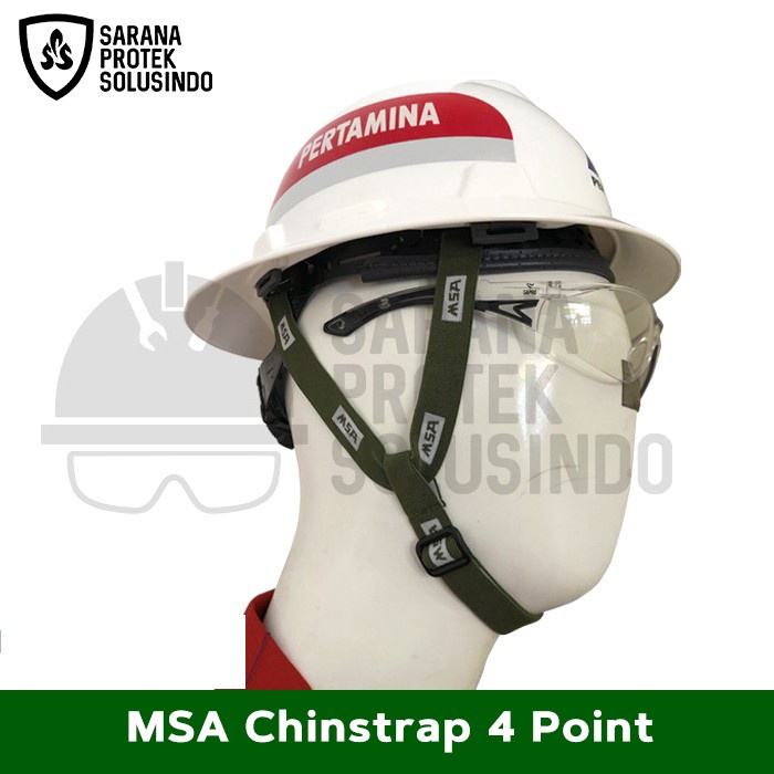 Msa Chinstrap 4Point Elastic Green Chin Strap Elastic Material Project