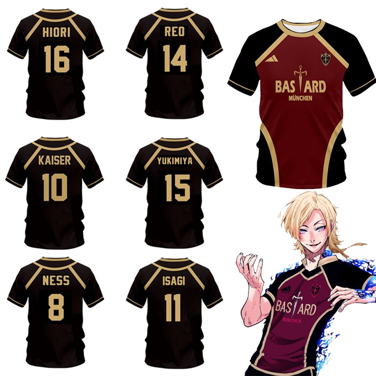 kids Jersey Futsal & Football Motif VL Replika Blue Lock Anime Bastard