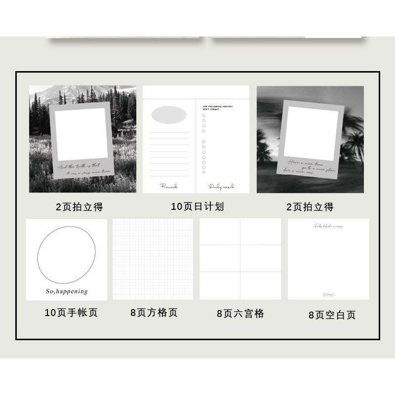 Ins Landscape Notebook Blank Buku Nota Planner Journal 记事本 笔记本 | Shopee ...