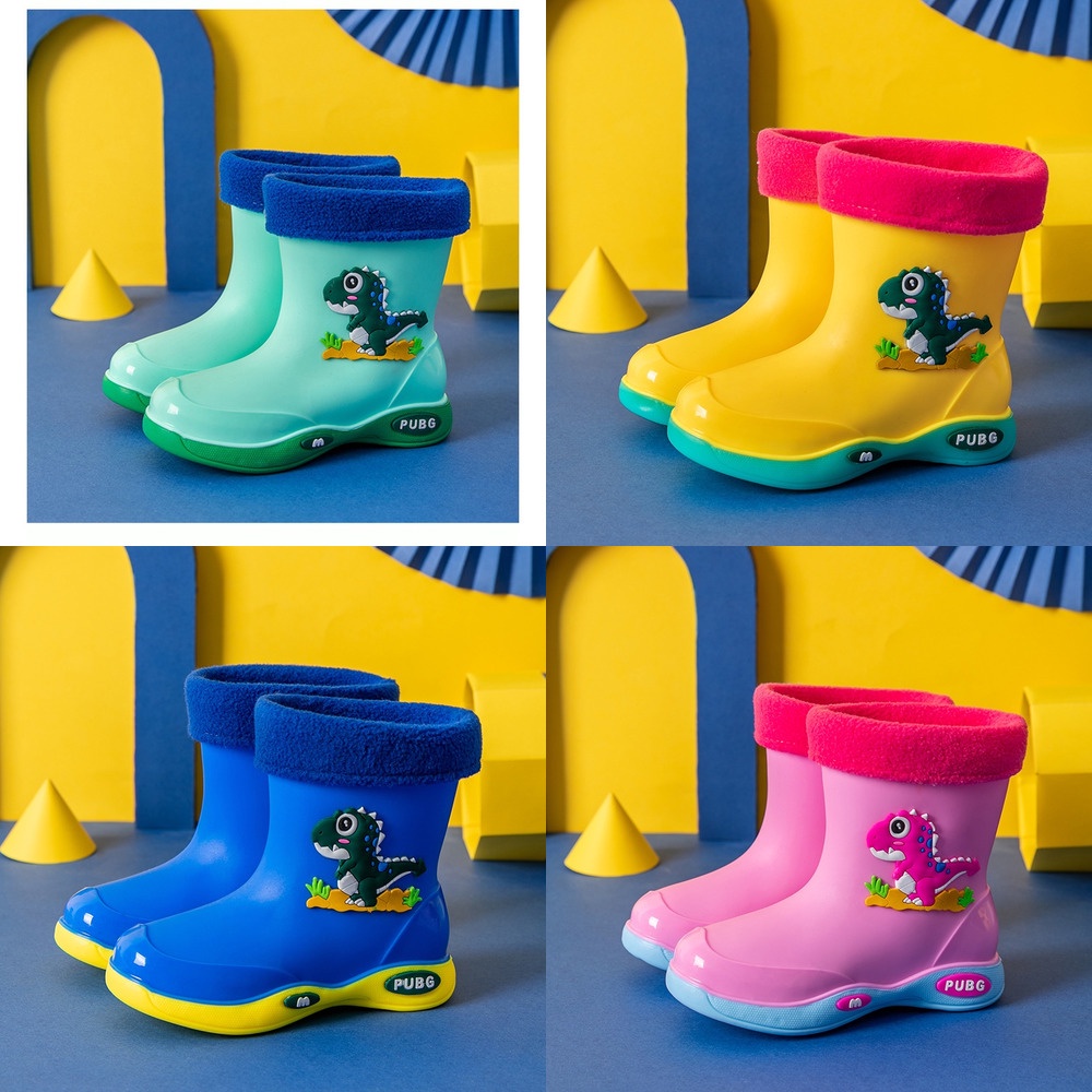 New Rain Shoe Boots Boy Girl Rubber Boots Dinosaur Anti Slip Waterproof ...