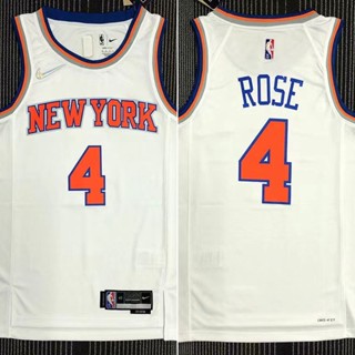 Men's New York Knicks Derrick Rose #4 White 2021/22 Swingman Jersey - Classic Edition