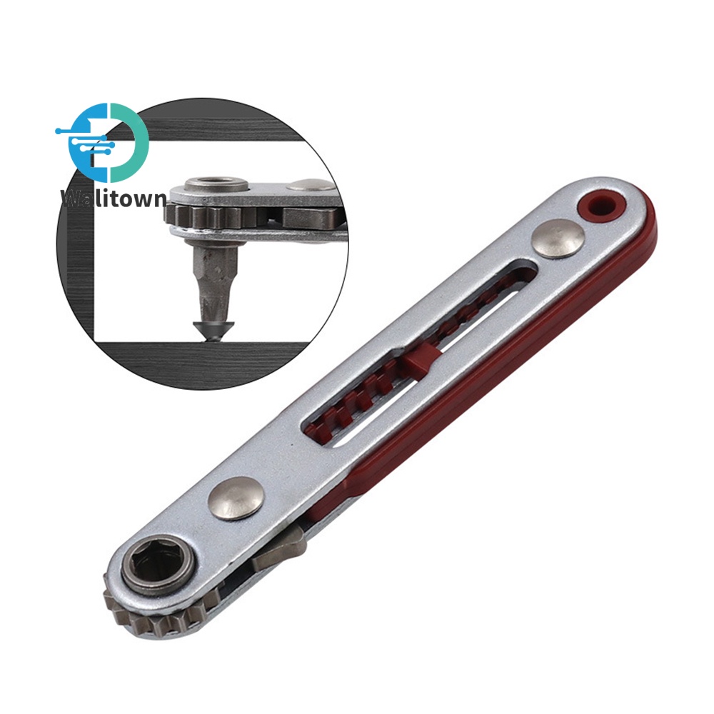 Ultra Low Profile Mini Ratchet Wrench Screwdriver Tight Spaces Quick