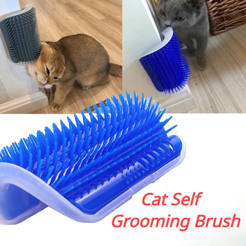 Pet Cat Self Grooming Massage Brush Wall Corner Comb Dog Self Brush Hair Comb Brush Rubs The