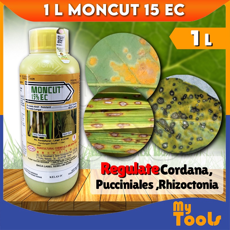Mytools 1 Liter Moncut 15 EC Flutolanil 15.0% Racun Kulat Durian Hawar ...