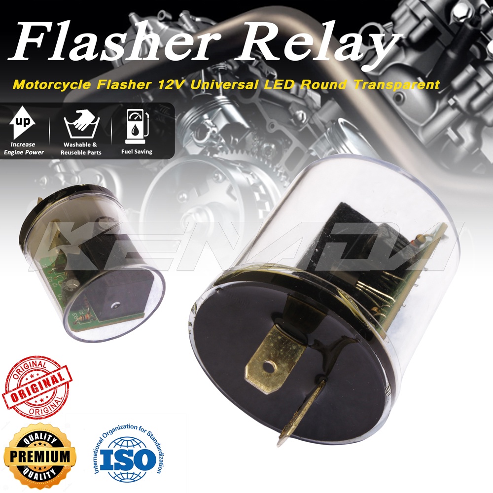 Transparent SIGNAL CONDENSER FLASHER RELAYA12V ADJUST 2 PIN DOUBLE