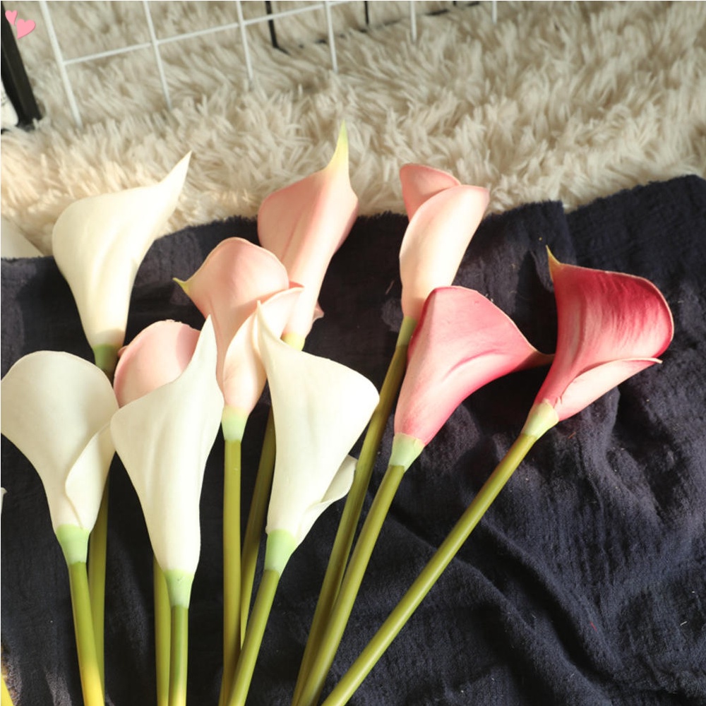 Simulation Calla Lily Faux Long Stem Calla Lily Artificial Flowers Real