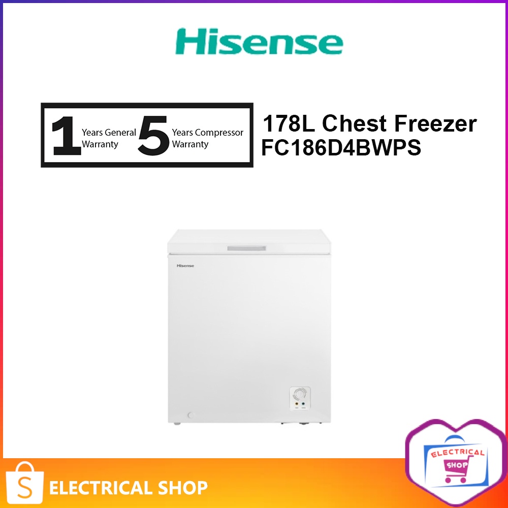 Hisense 8 in 1 Chest Freezer 178L FC186D4BWPS Shopee Malaysia