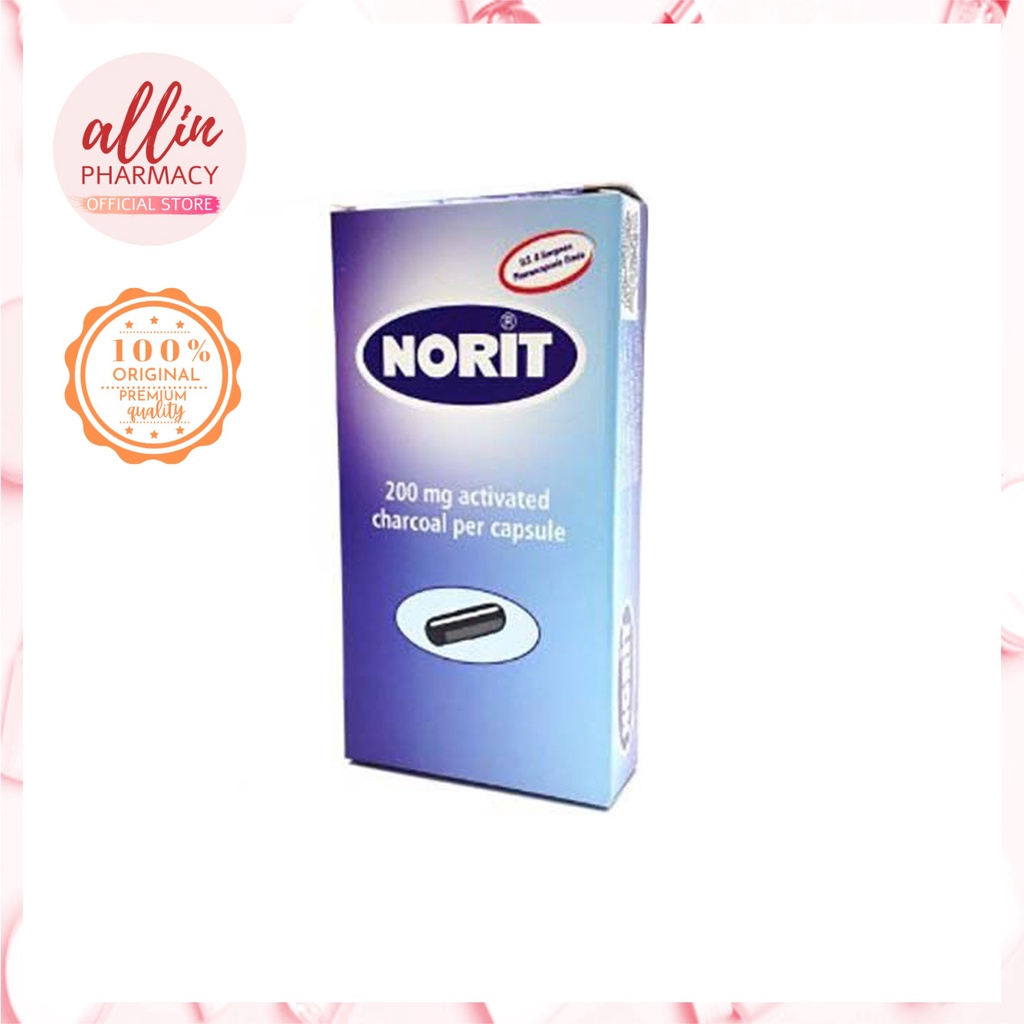 Norit Activated Charcoal 200mg 2x15s (EXP 08/25) Shopee Malaysia