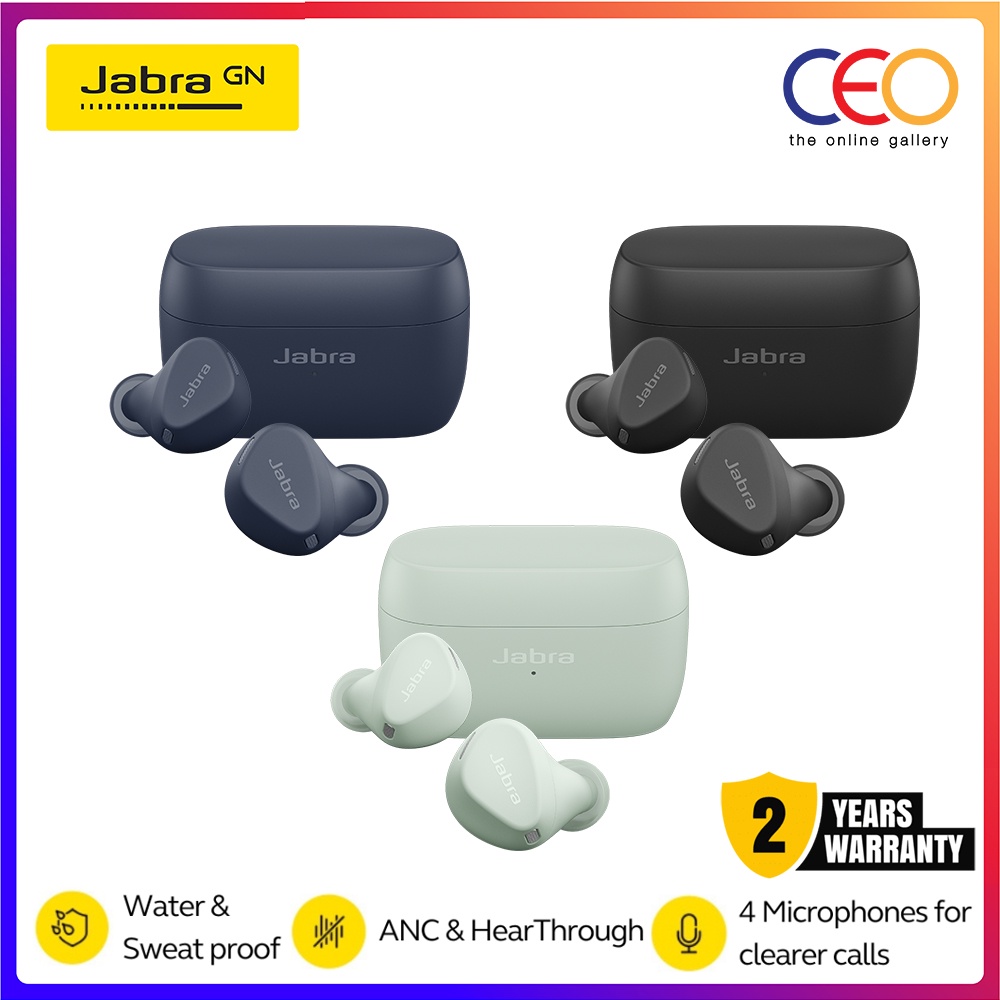 Jabra Elite 4 Active True Wireless Sports Earbuds With Active Noise ...