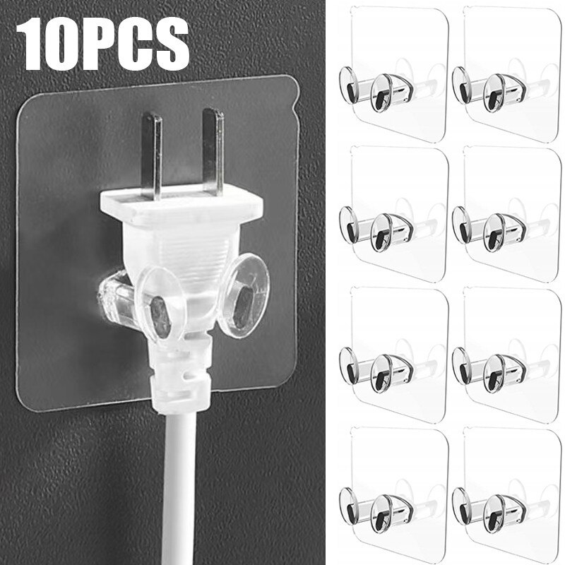 20pcs SelfAdhesive Storage Hooks for Socket Holder Power Plug Hanger